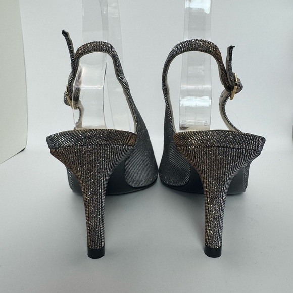 Stuart Weitzman Metallic Peep Toe
Slingback Heel Size 6.5 - Like New! - Picture 8 of 12